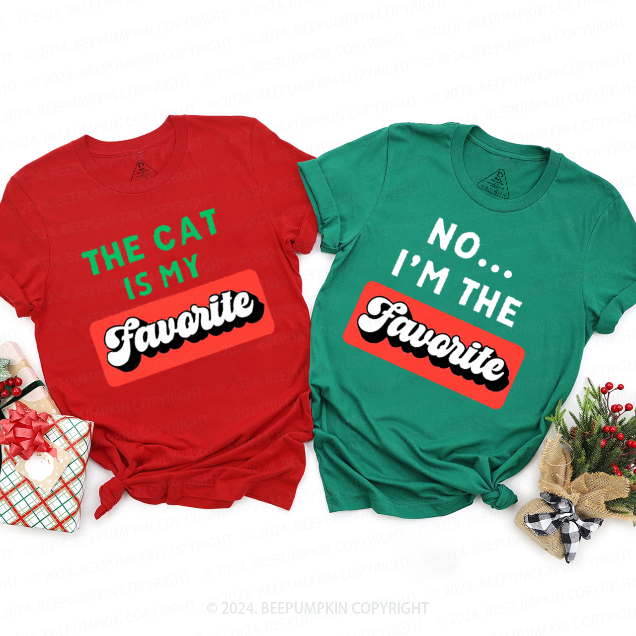 Personalized Favouite Funny Family Christmas Christmas Family Matching T-Shirts Beepumpkin