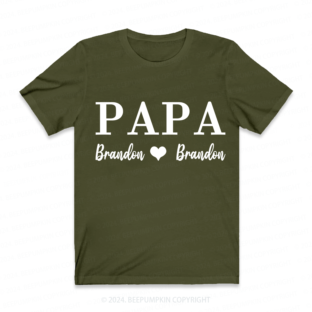 Personalized PAPA T-shirt With Names