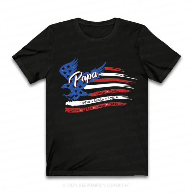 Eagle&Flag Grandpa Shirt Personalized With Name
