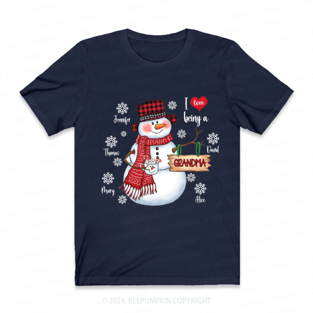 Personalized Christmas  Name Grandma Gift Shirt Beepumpkin 
