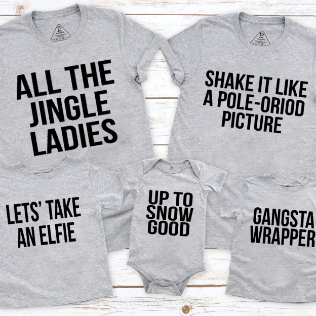 Personalized  Holiday Party Family Matching T-Shirts Beepumpkin