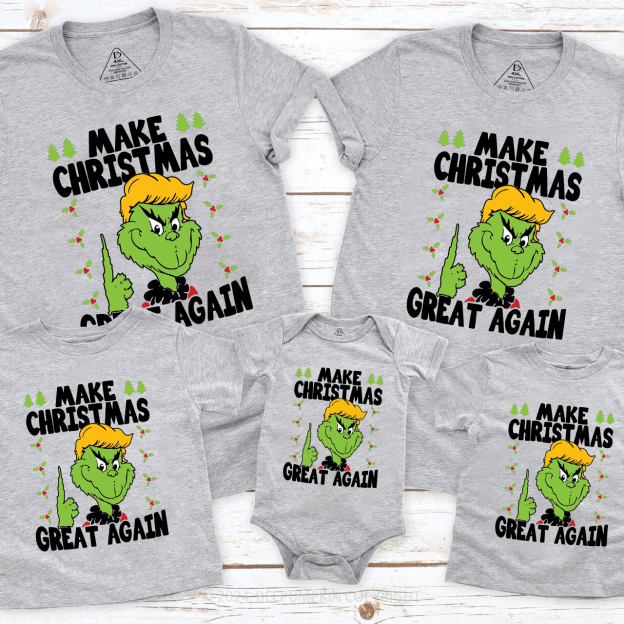 Make Christmas Great Again Family Matching T-Shirts Beepumpkin