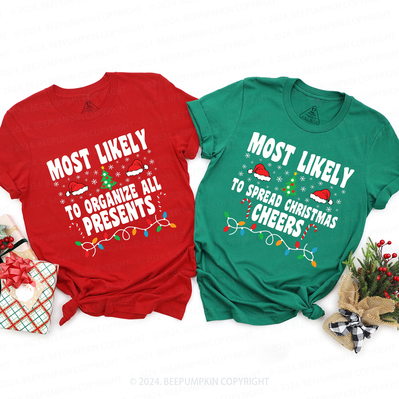 Most Likely To Light Tree Family Matching T-Shirts Beepumpkin