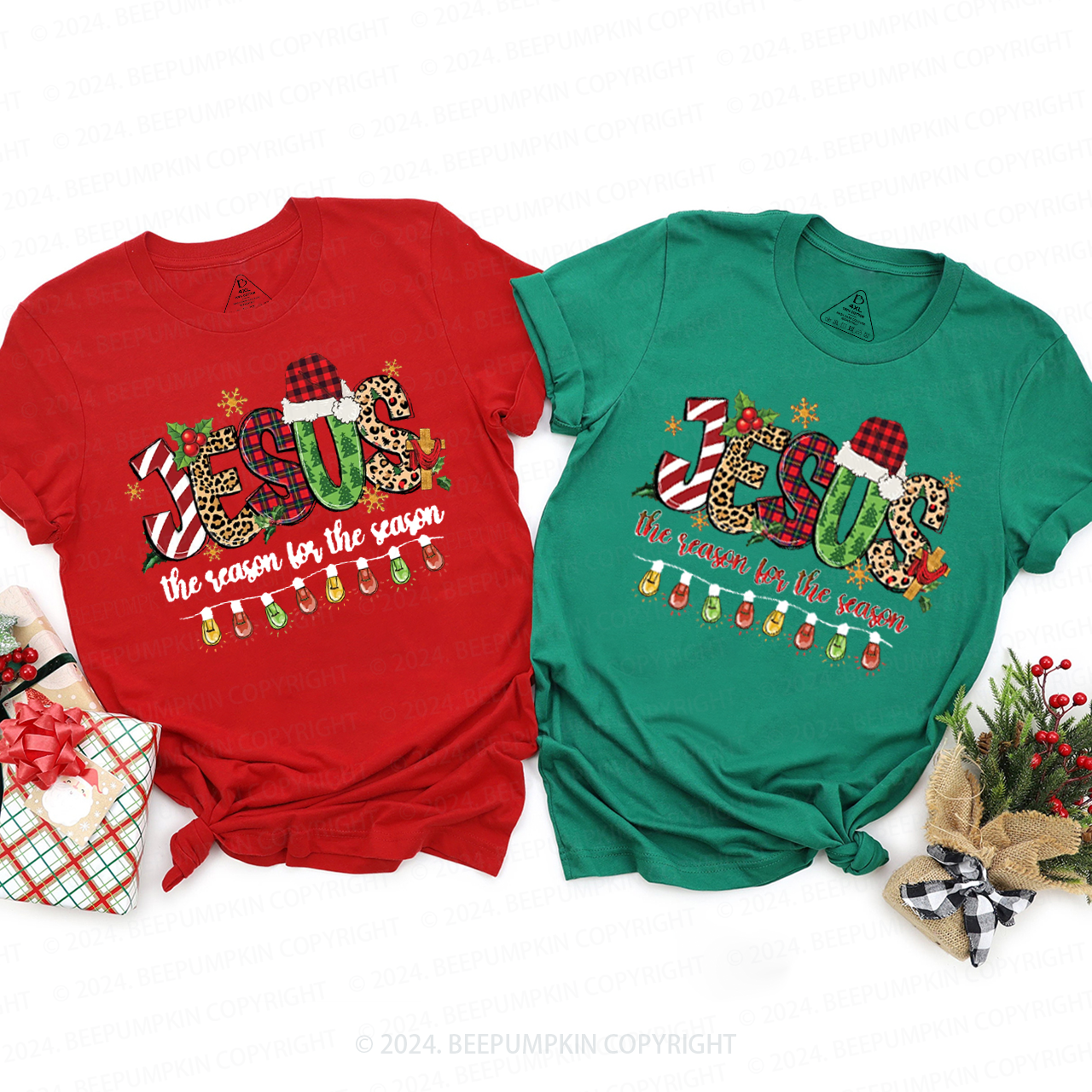 ]Jesus The Reason log The Season Family Matching T-Shirts Beepumpkin