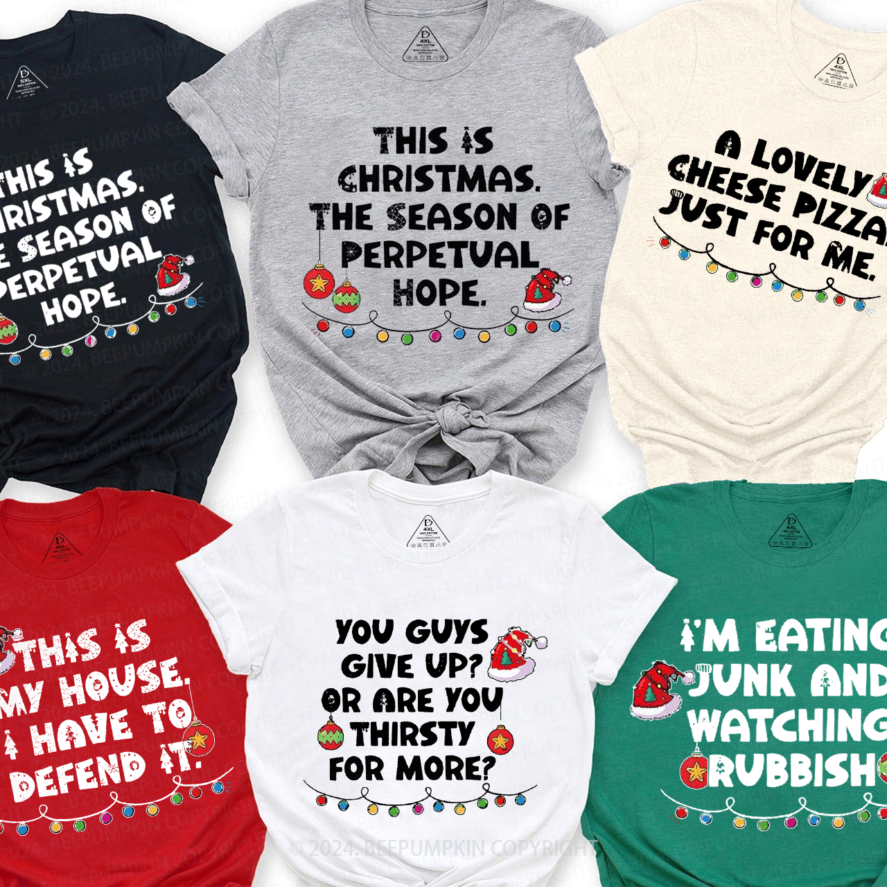 Christmas Movie Quotes Family Matching T-Shirts Beepumpkin
