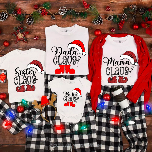 Christmas Santa Claus Family Matching T-Shirts Beepumpkin