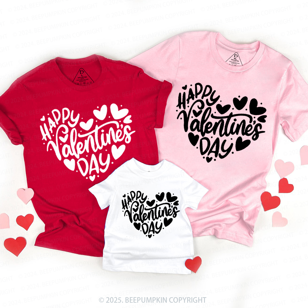 Happy Valentine Feeling Romantic Family Matching Shirts