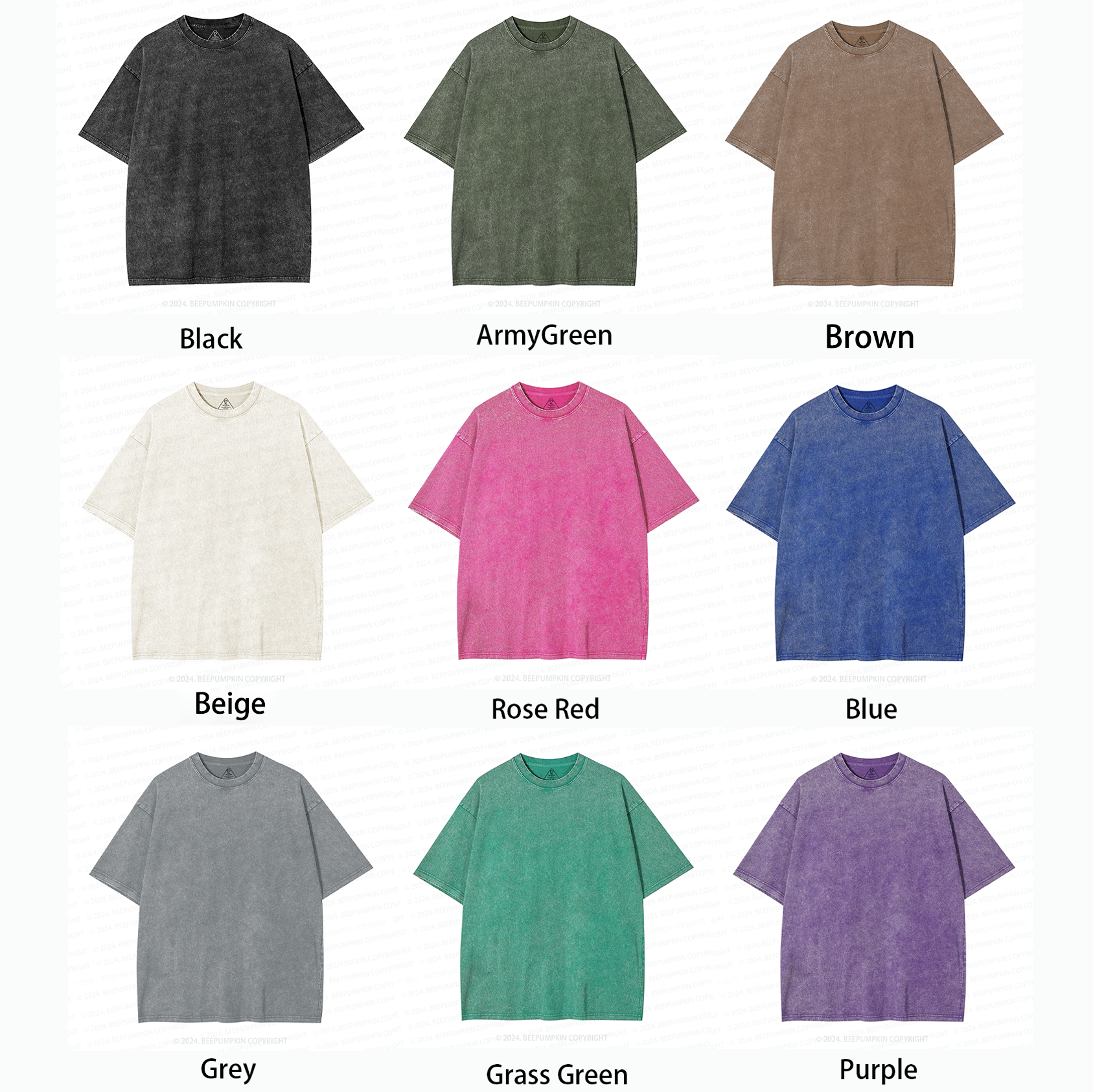 Personalized Embroidered Auntie Washed Tees