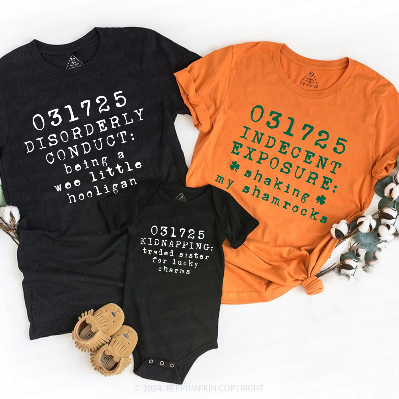 Mugshot St patricks Group Family Matching T-Shirts Beepumpkin