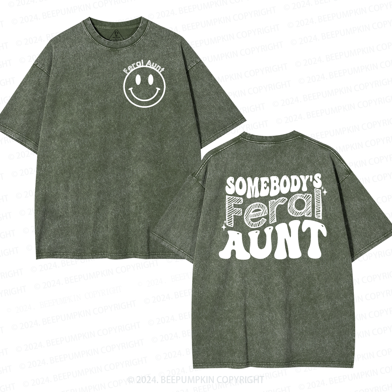 Somebody's Feral Aunt Washed T-Shirts 