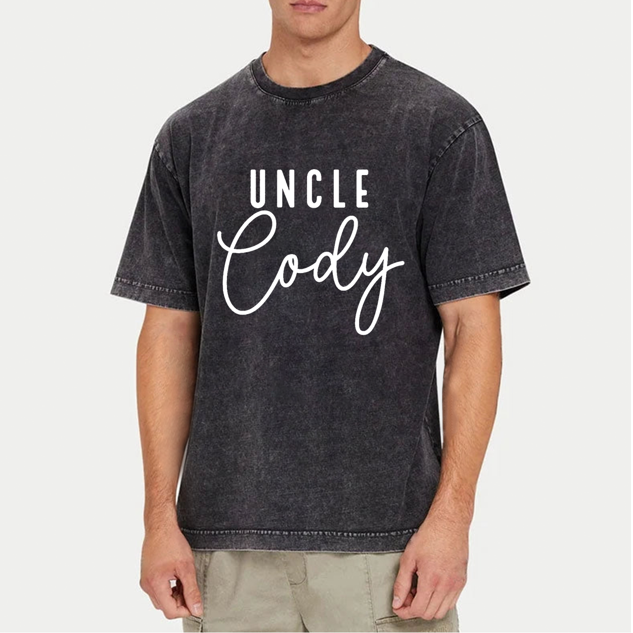  Personalized Uncle Name Washed T-Shirts 