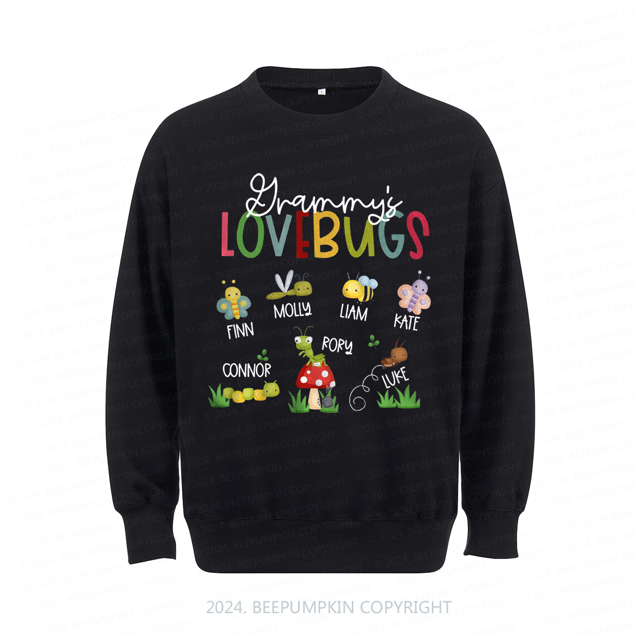 Personalized Grammy's Lovebugs Name Sweatshirt