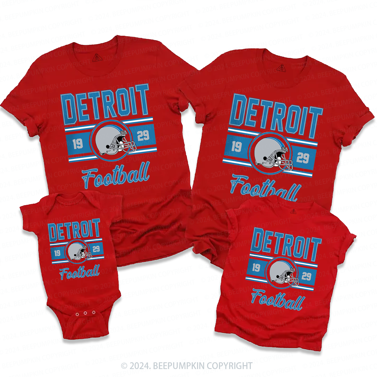 Classic Vintage Football Family Matching Tees Beepumpkin