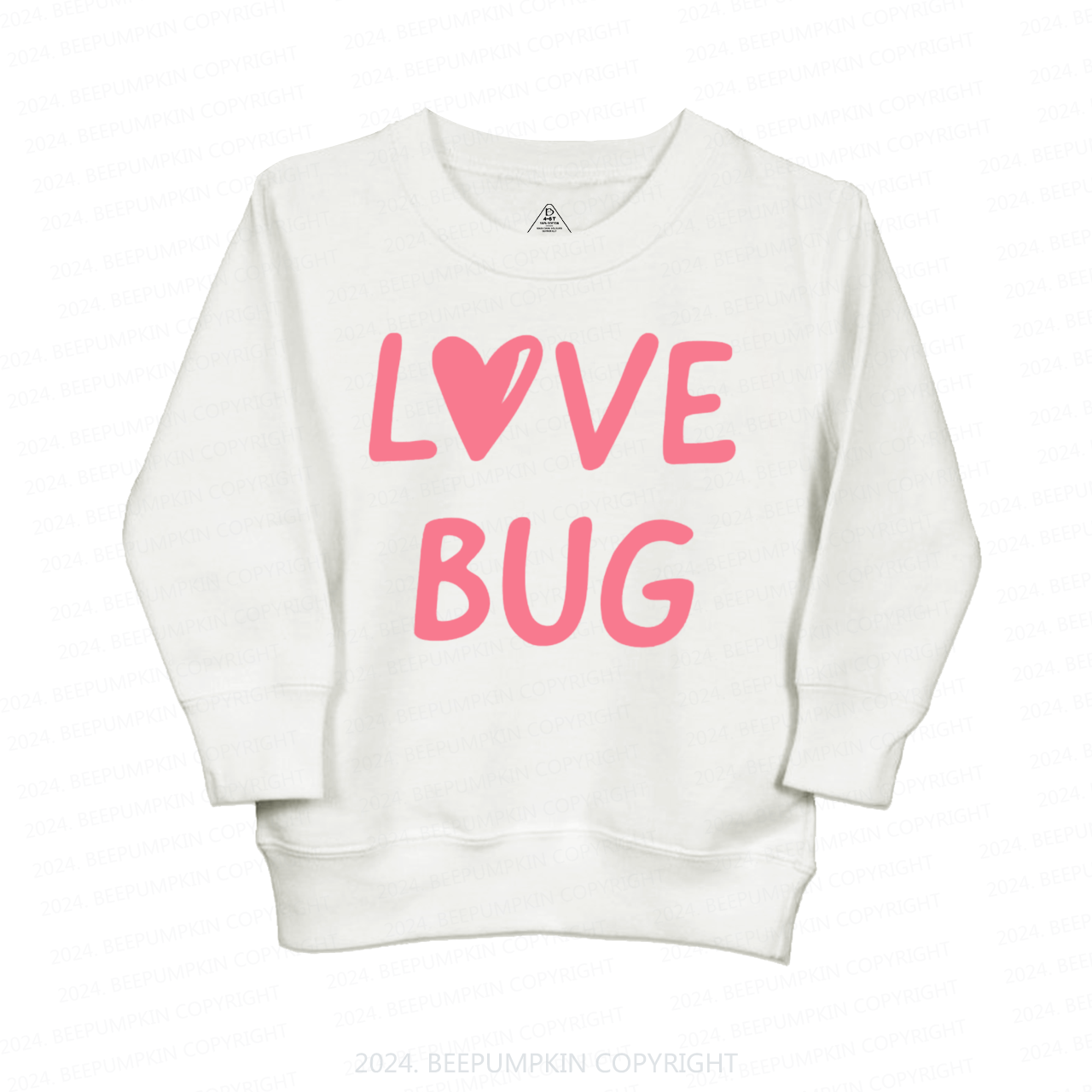 Love Bug Valentine's Day Kids Sweatshirt