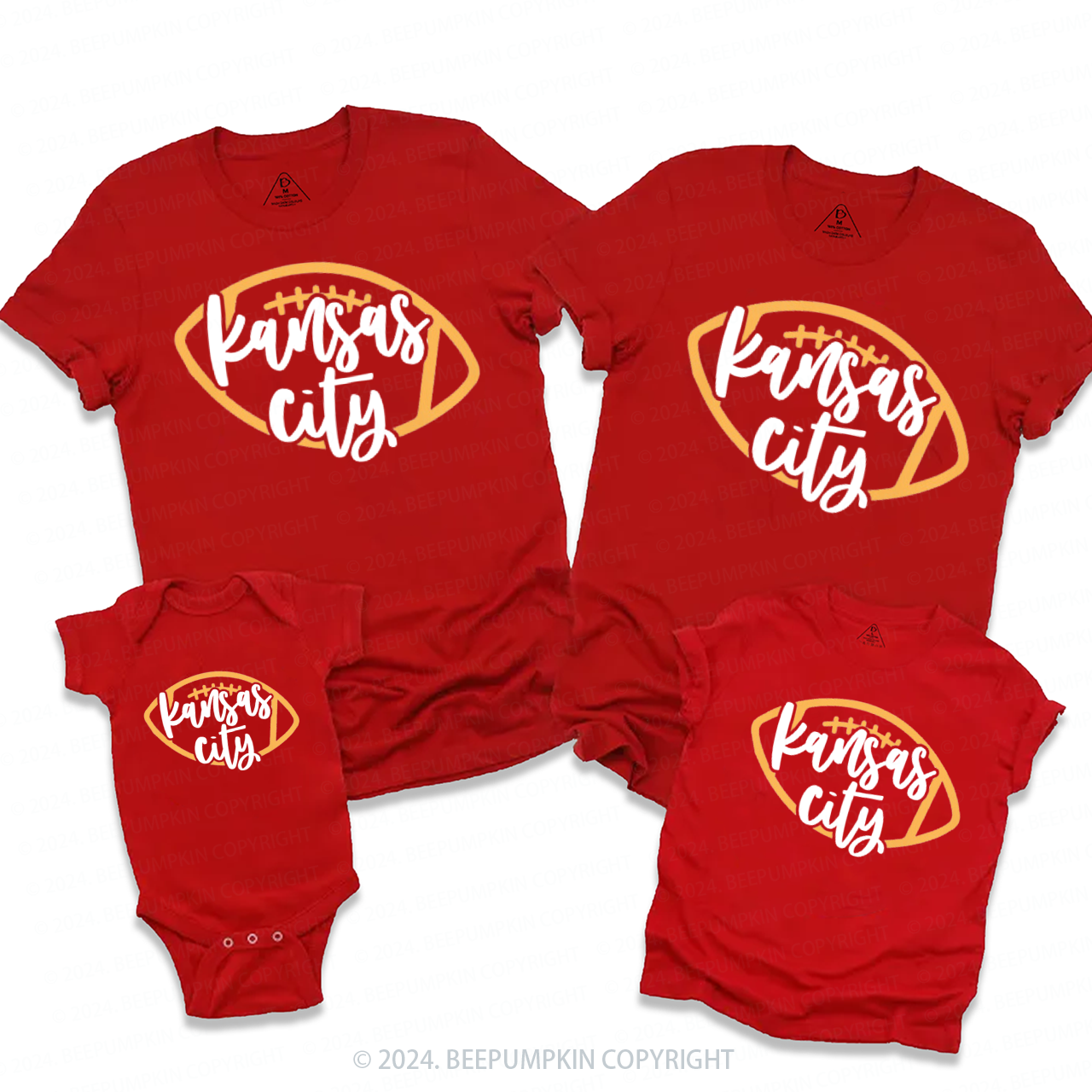 Football Team KC Family Matching Tees Beepumpkin