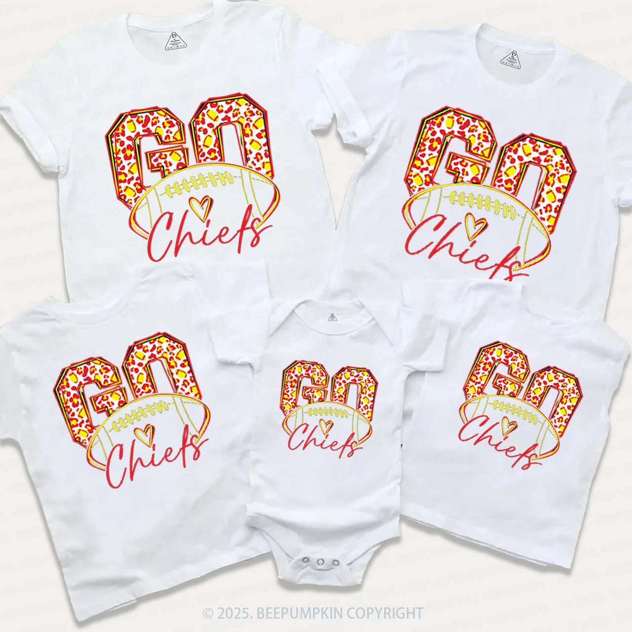 Football KC Fan Family Matching Tees Beepumpkin