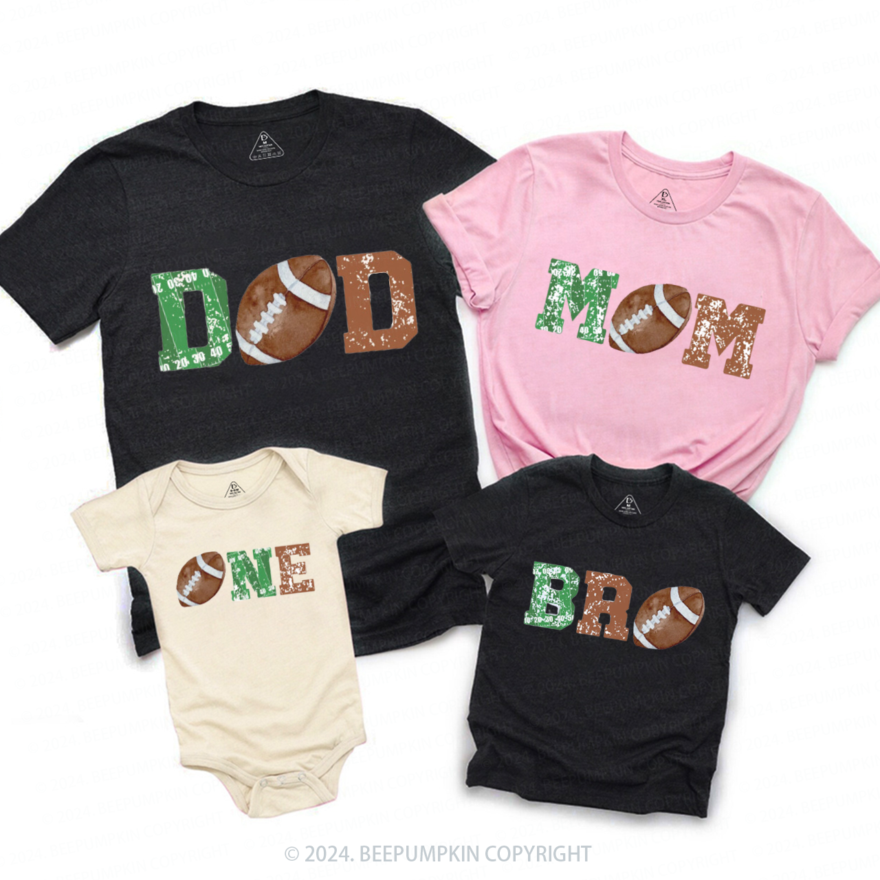 1st Year Down Birthday Family Matching Tees Beepumpkin