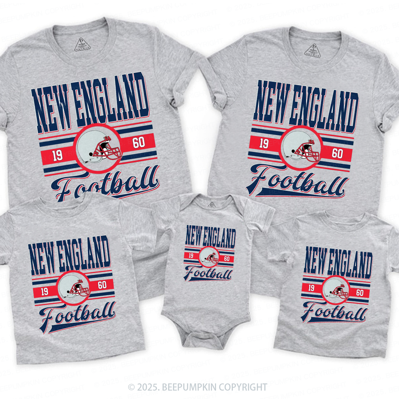 Vintage Football Fan Family Matching Tees Beepumpkin 2