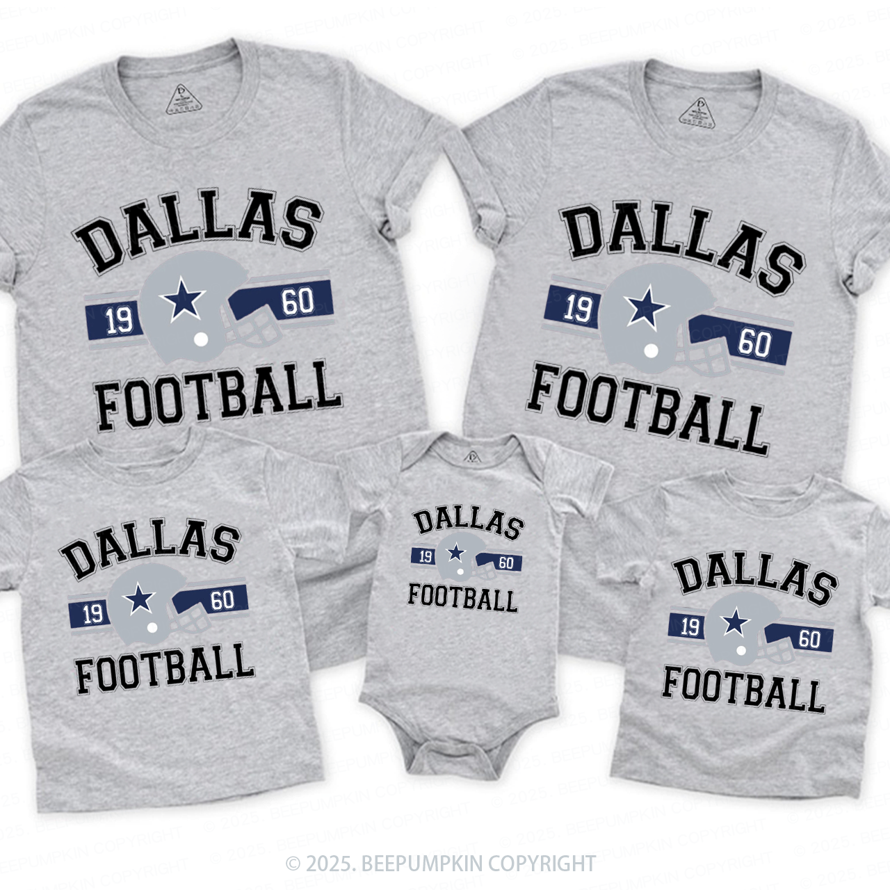 Vintage Sunday Football Family Matching Tees Beepumpkin