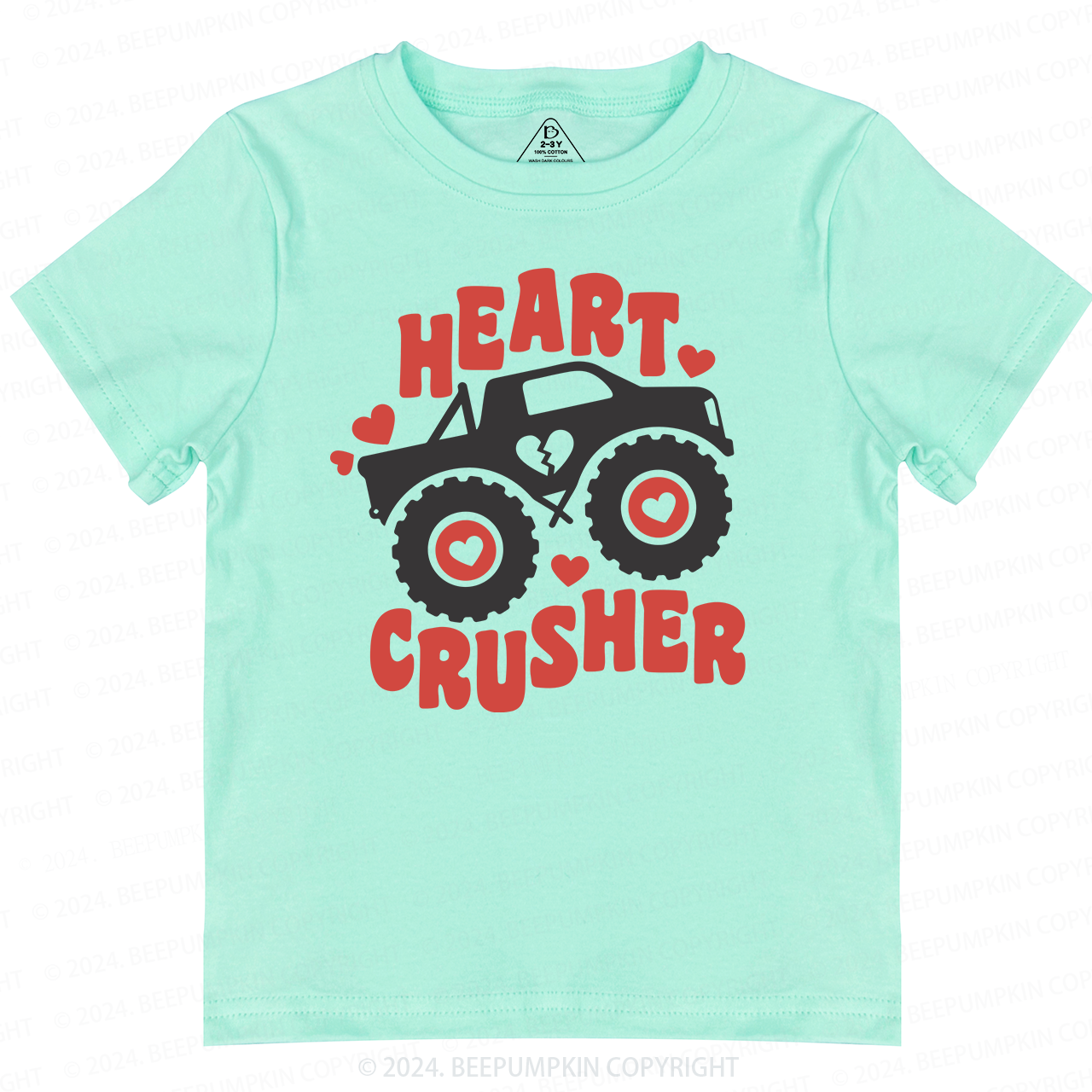 Heart Crusher Valentine's Day Toddler&Kids Tees Beepumpkin