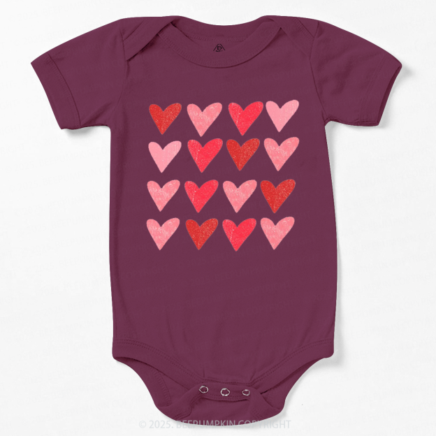Heart Valentine's Day Bodysuit Beepumpkin