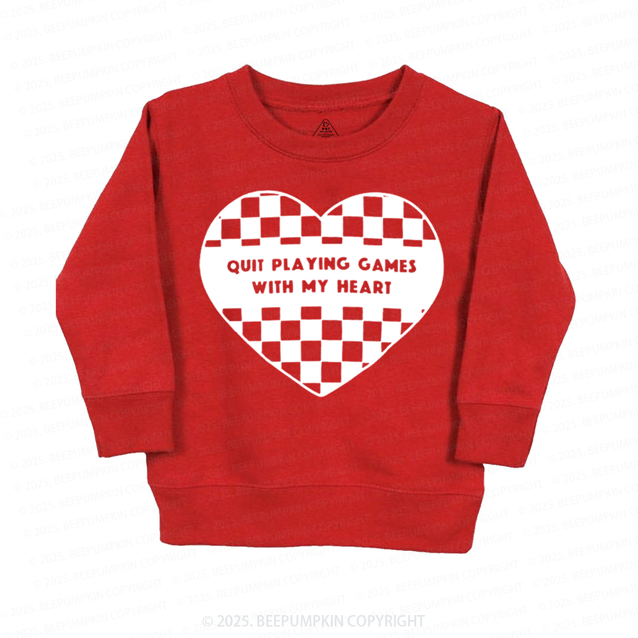 Quit Playing Games With My Heart Kid's Sweatshirt