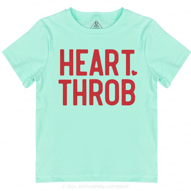 Heart Throb Valentine's Day Toddler&Kid's Tees Beepumpkin