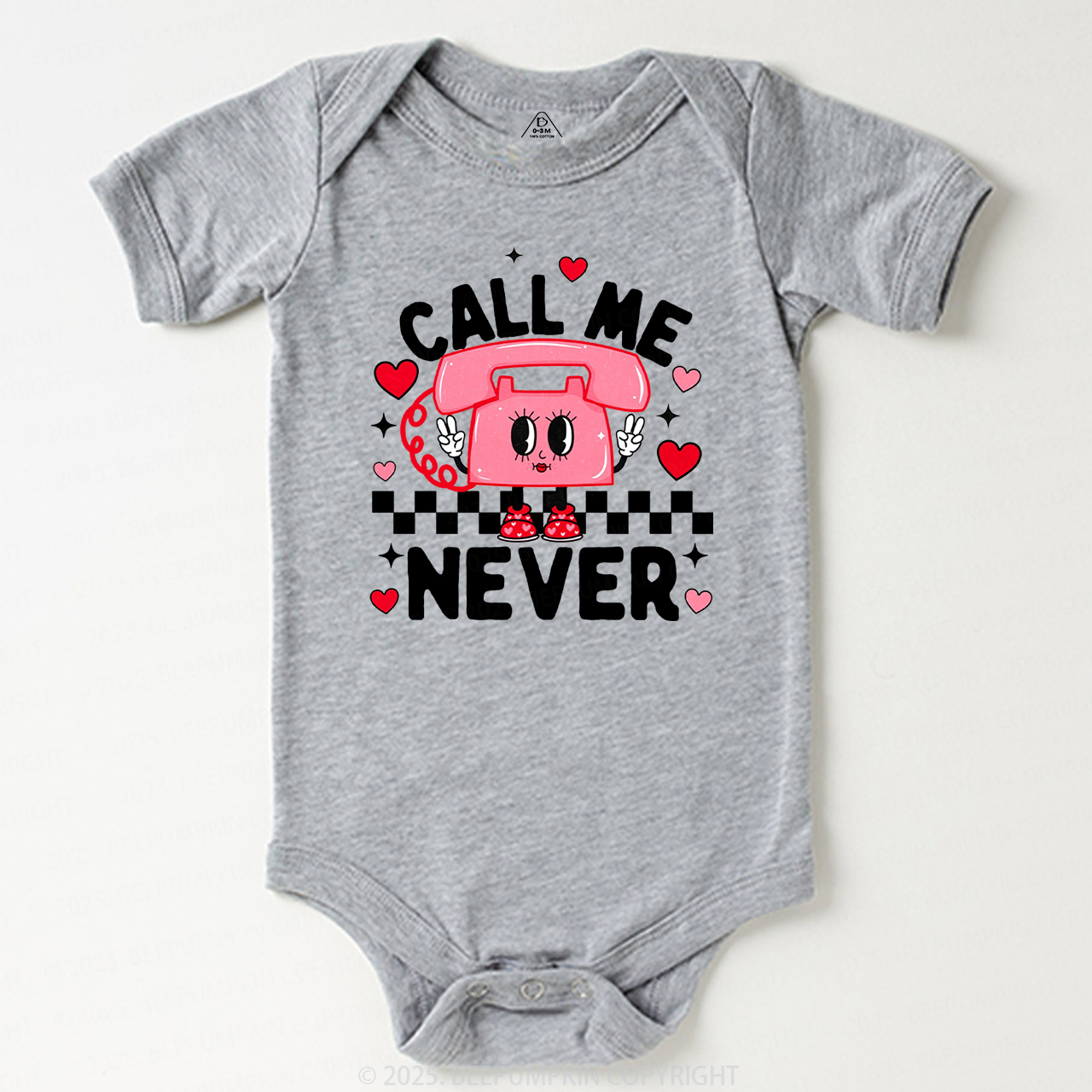 Call Me Never Valentine's Day Bodysuit Beepumpkin