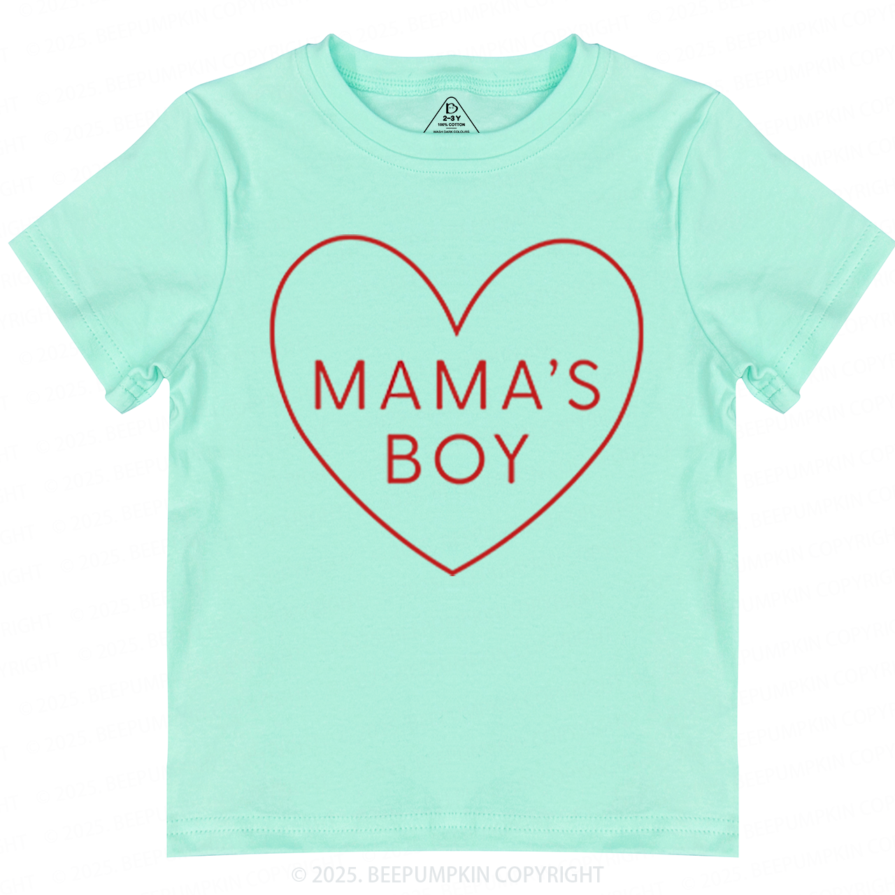 Mama's Boy Valentine's Day Toddler&Kid's Tees Beepumpkin