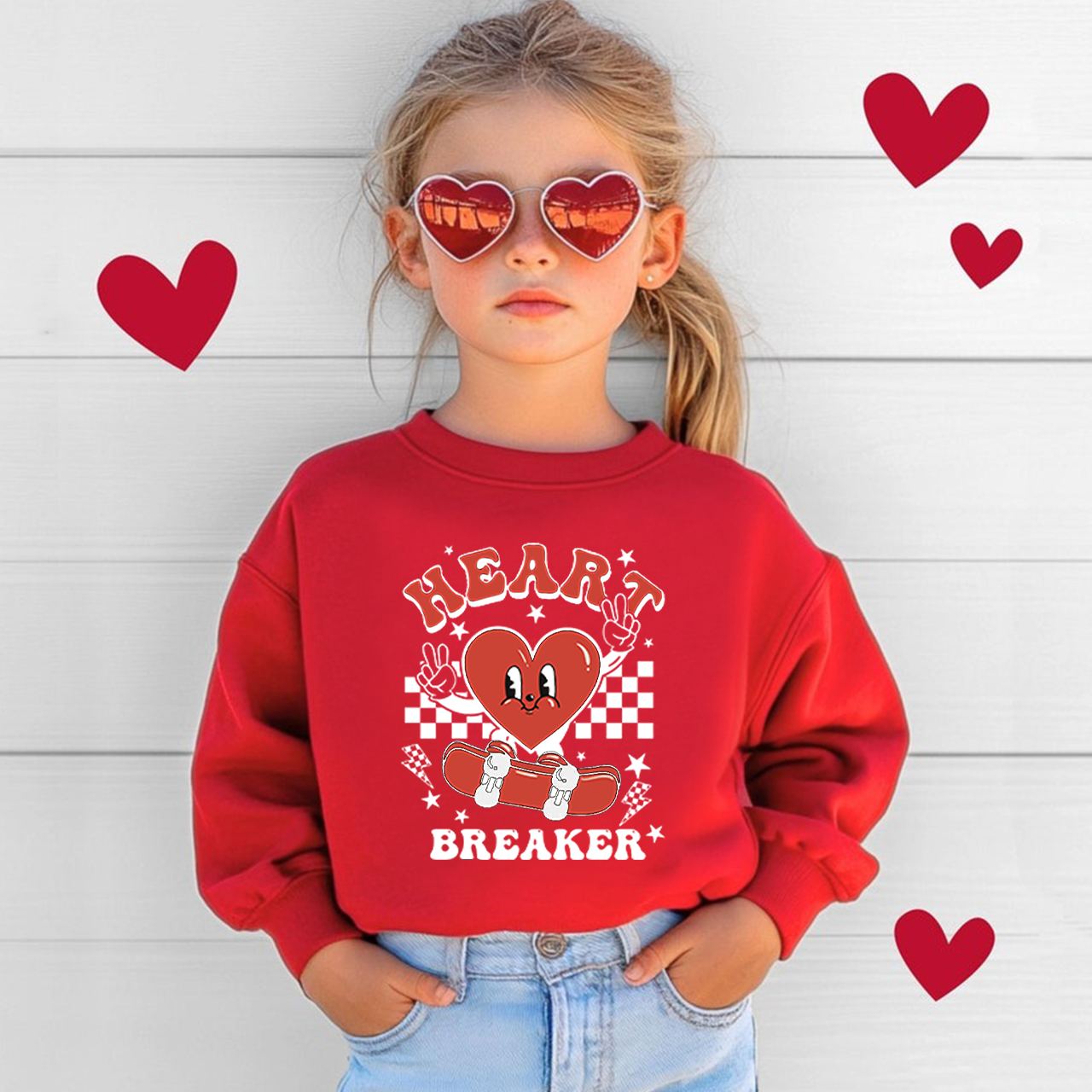 Heart Breaker Valentine's Day Kid's Sweatshirt 2