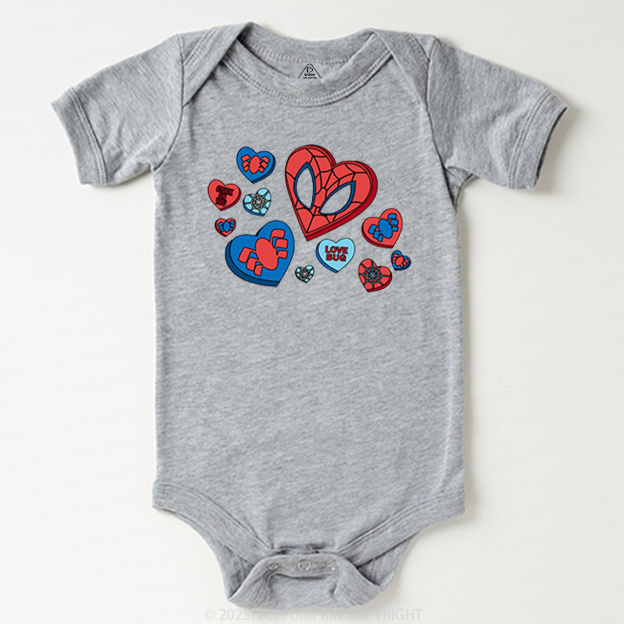 Superhero Valentine's Day Bodysuit Beepumpkin