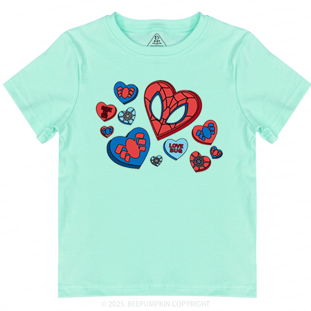 Superhero Valentine's Day Toddler&Kid's Tees Beepumpkin