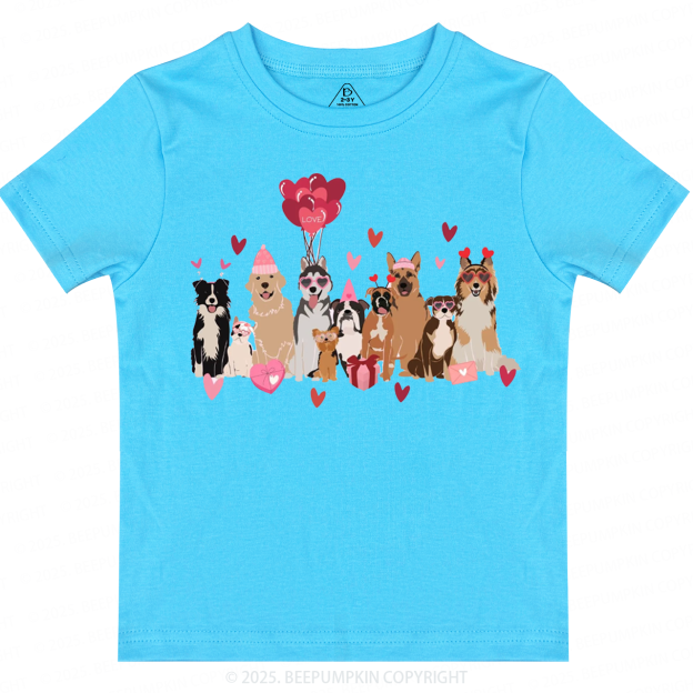 Dog Valentine's Day Toddler&Kid's Tees Beepumpkin