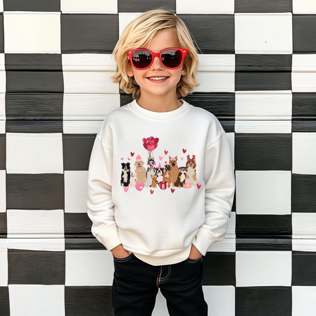 Dog Valentine's Day Kid's Sweatshirt