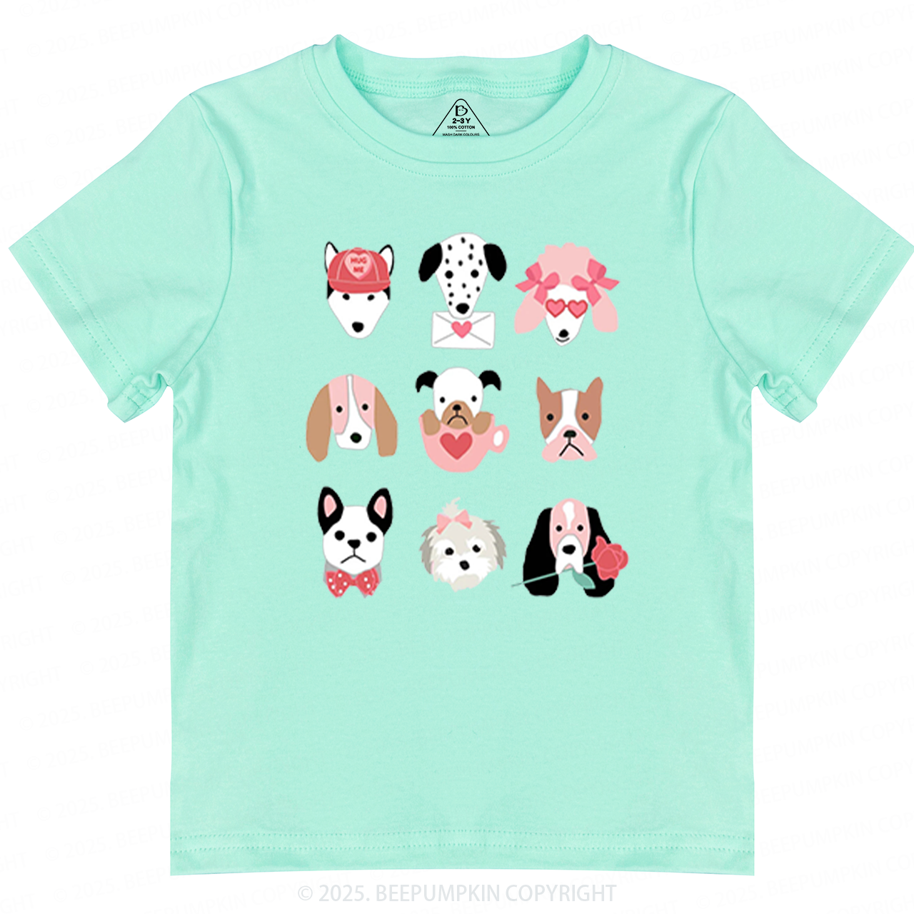 Dog Family Valentine's Day Toddler&Kid's Tees Beepumpkin