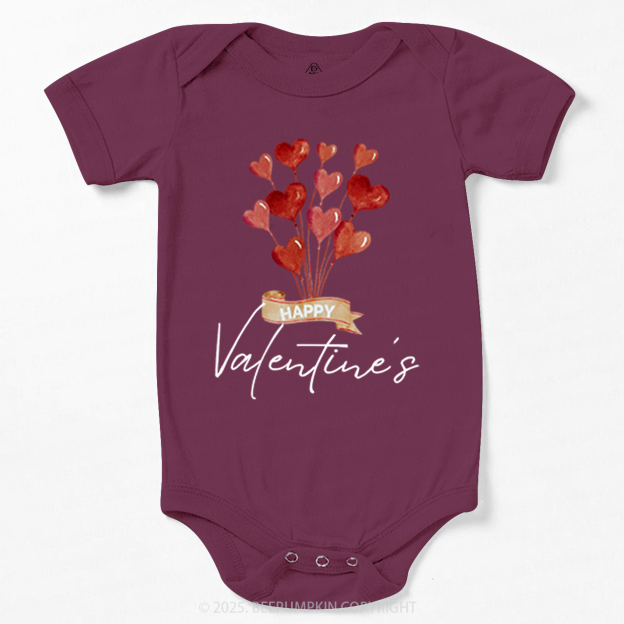 Red Hearts Valentine's Day Bodysuit Beepumpkin