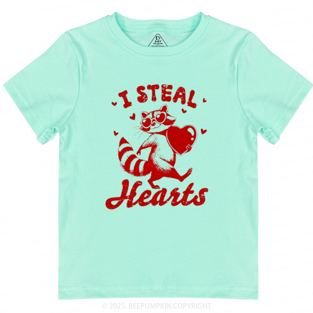I Steal Hearts Valentine's Day Toddler&Kid's Tees Beepumpkin