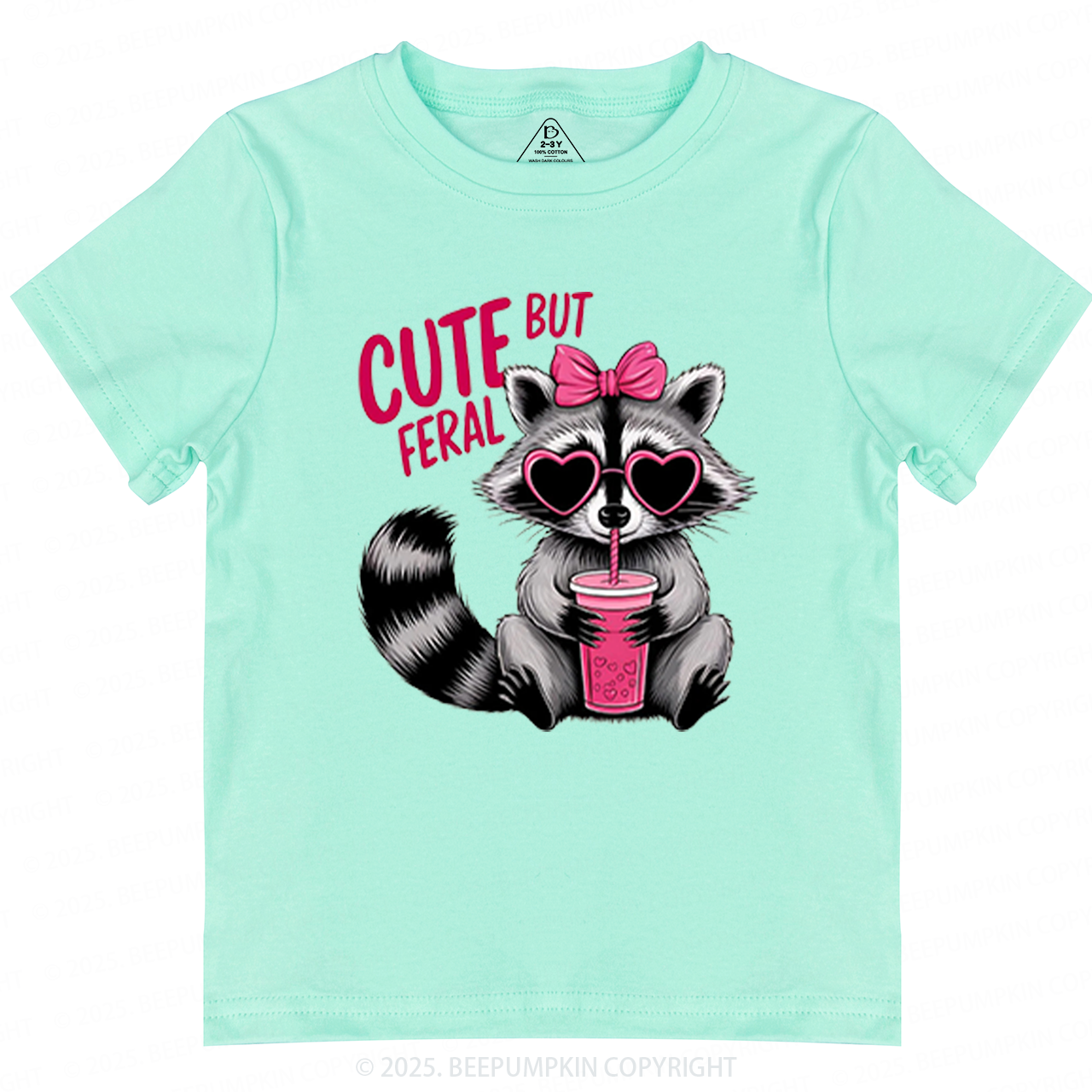 Cute But Feral Valentine's Day Toddler&Kid's Tees Beepumpkin