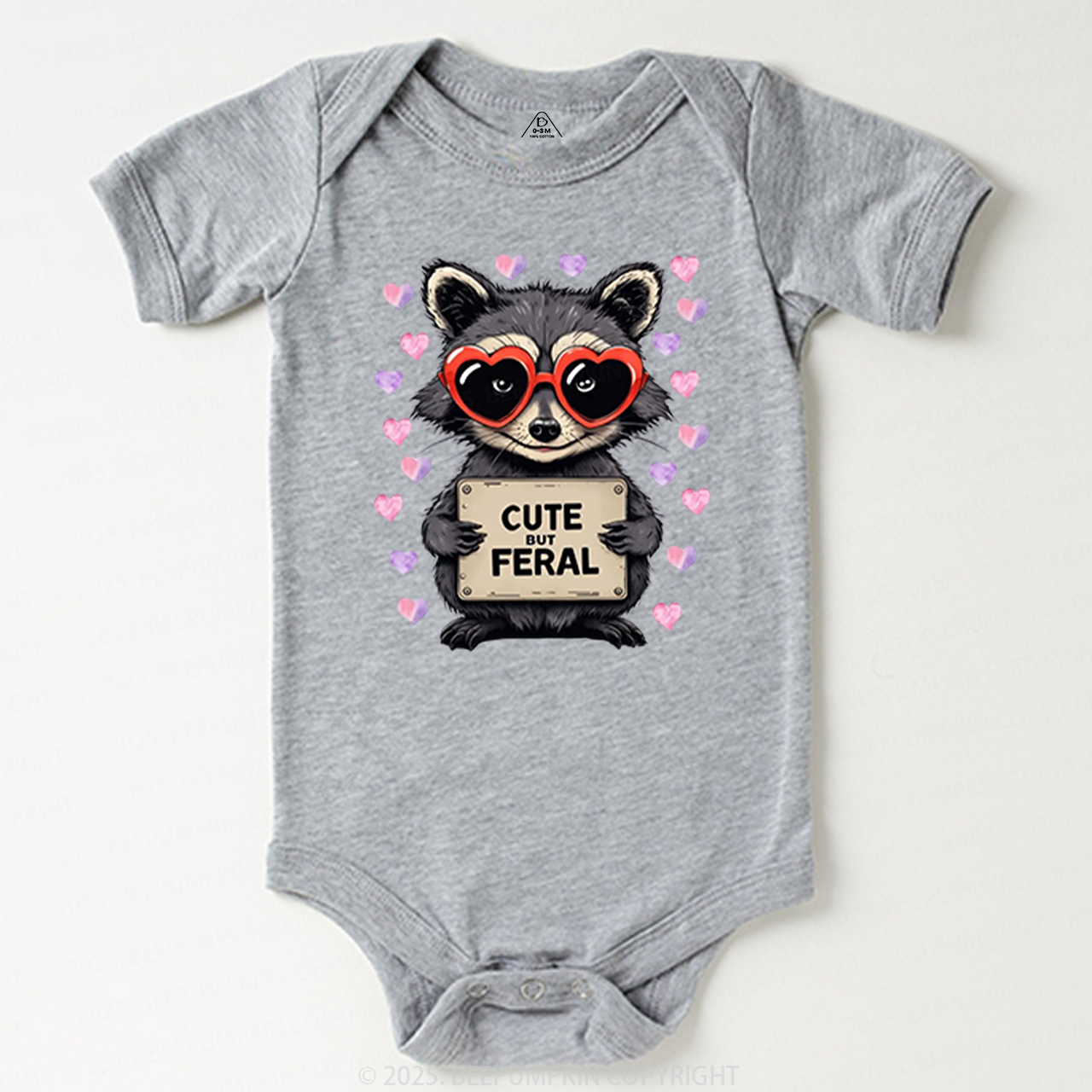 Cute But Feral Valentine's Day Bodysuit Beepumpkin 2