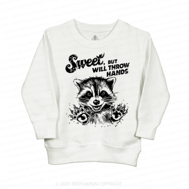 Sweet But Will Throw Hand Kid's Sweatshirt