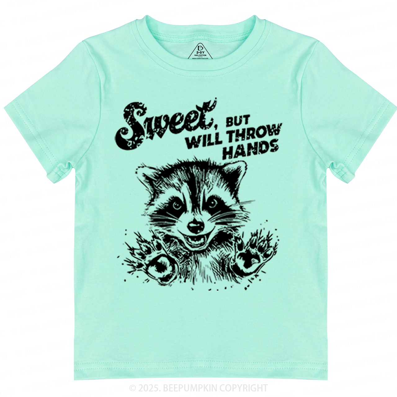 Sweet But Will Throw Hand Toddler&Kid's Tees Beepumpkin