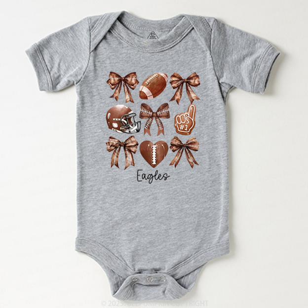 Personalized Kids Name Football Bodysuit Beepumpkin