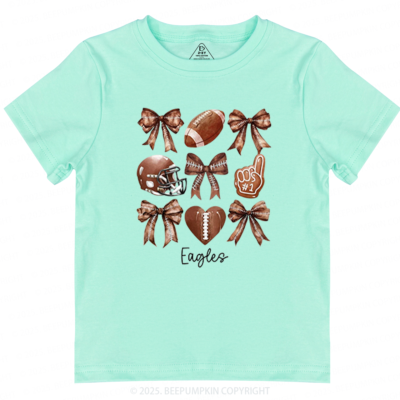 Personalized Kids Name Football Toddler&Kid's Tees Beepumpkin