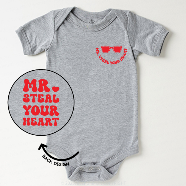 Mr Steal Your Heart Valentine's Day Bodysuit Beepumpkin