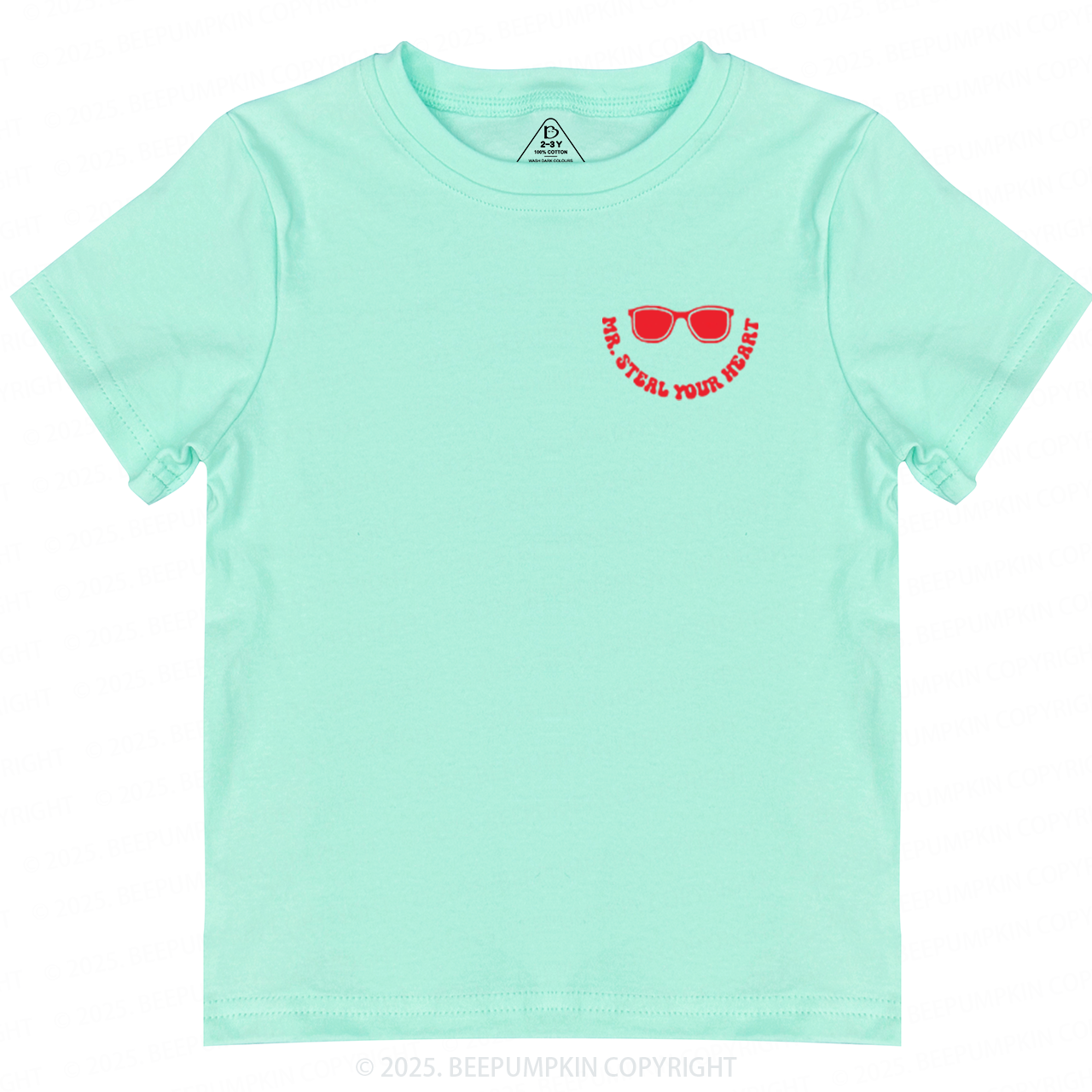 Mr Steal Your Heart Valentine's Day Toddler&Kid's Tees Beepumpkin