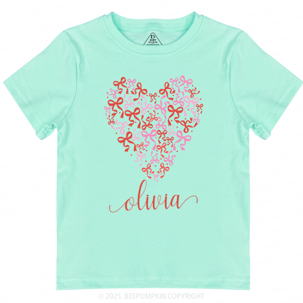 Personalized Name Butterfly Love Heart Toddler&Kid's Tees Beepumpkin