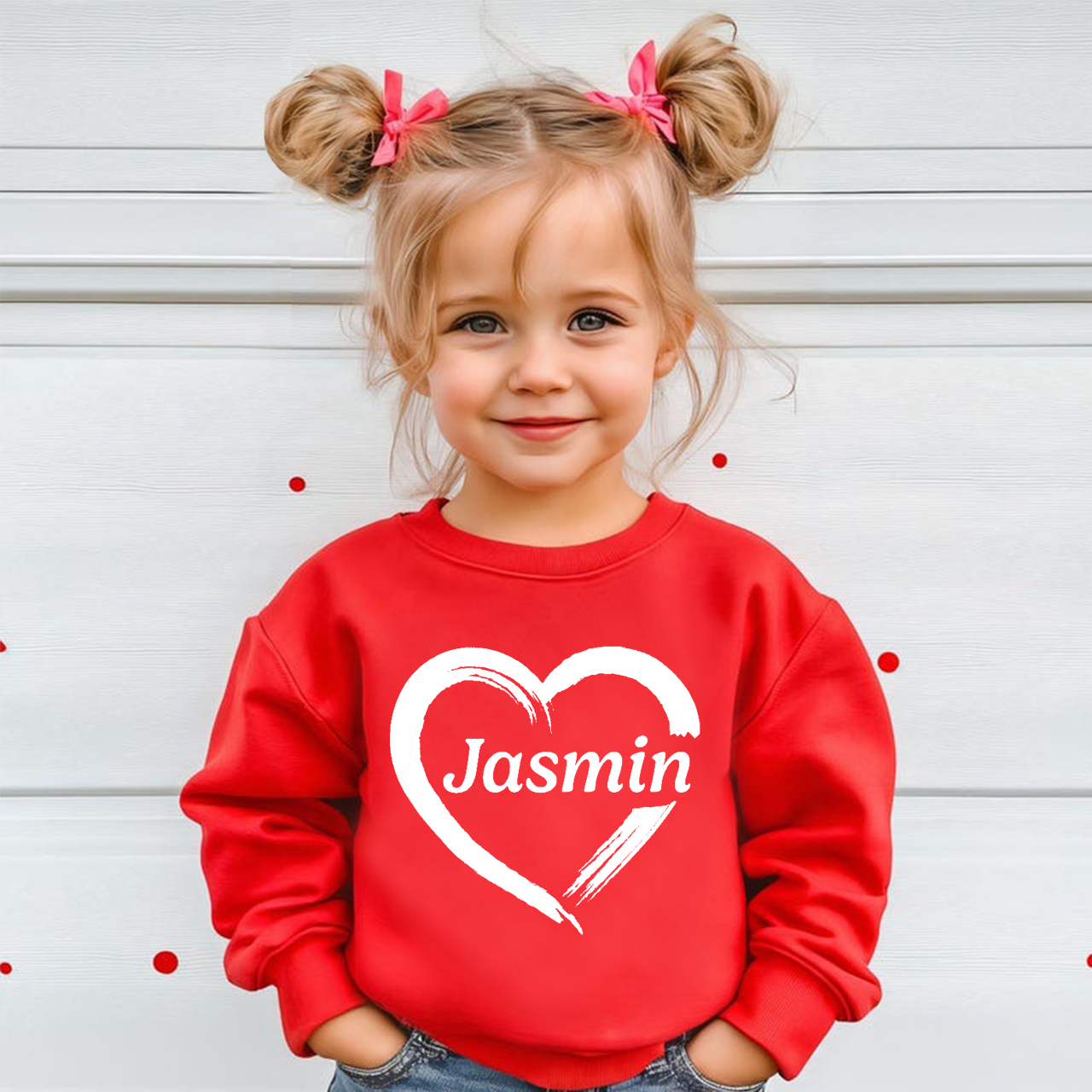 Personalized Name Valentine's Day Kid's Sweatshirt