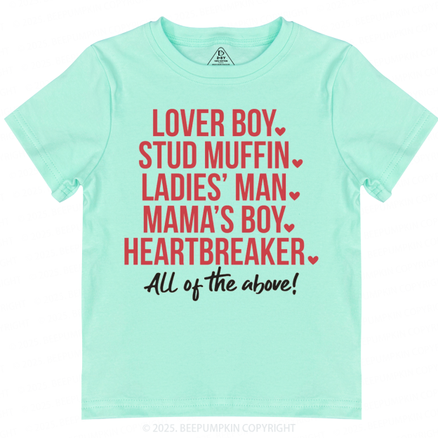 Boys Valentine's Day Toddler&Kid's Tees Beepumpkin
