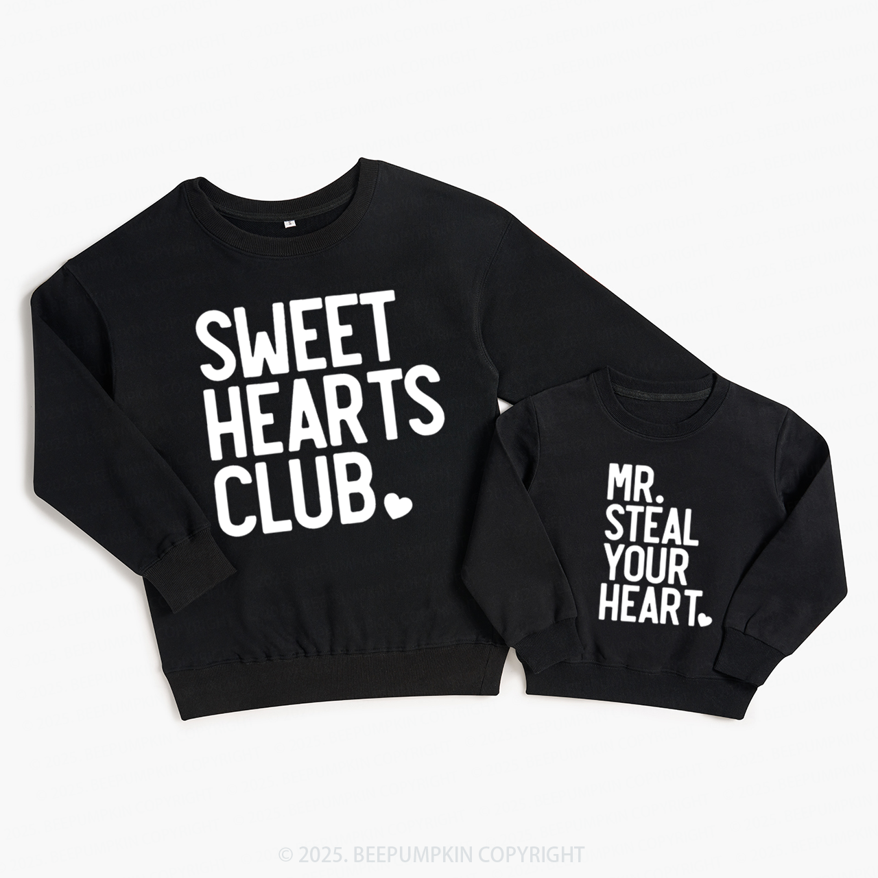 Sweet Hearts Club Valentine's Day Family Matching Sweatshirts