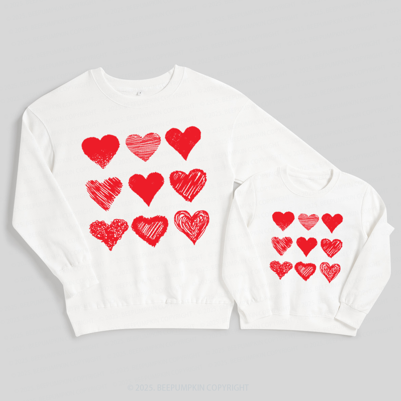 Various Kinds Of Love Valentine's Day Family Matching Sweatshirts